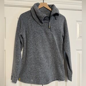 Grey Lole Zipper Cowl Neck Sweater
